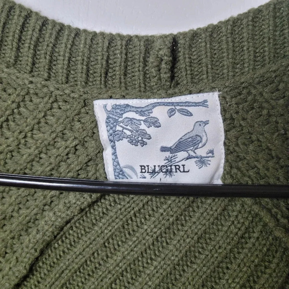 Blugirl Blumarie Green Knit Cardigan | Fall Knit Cardigan | Large Cardigan - Picture 6 of 11